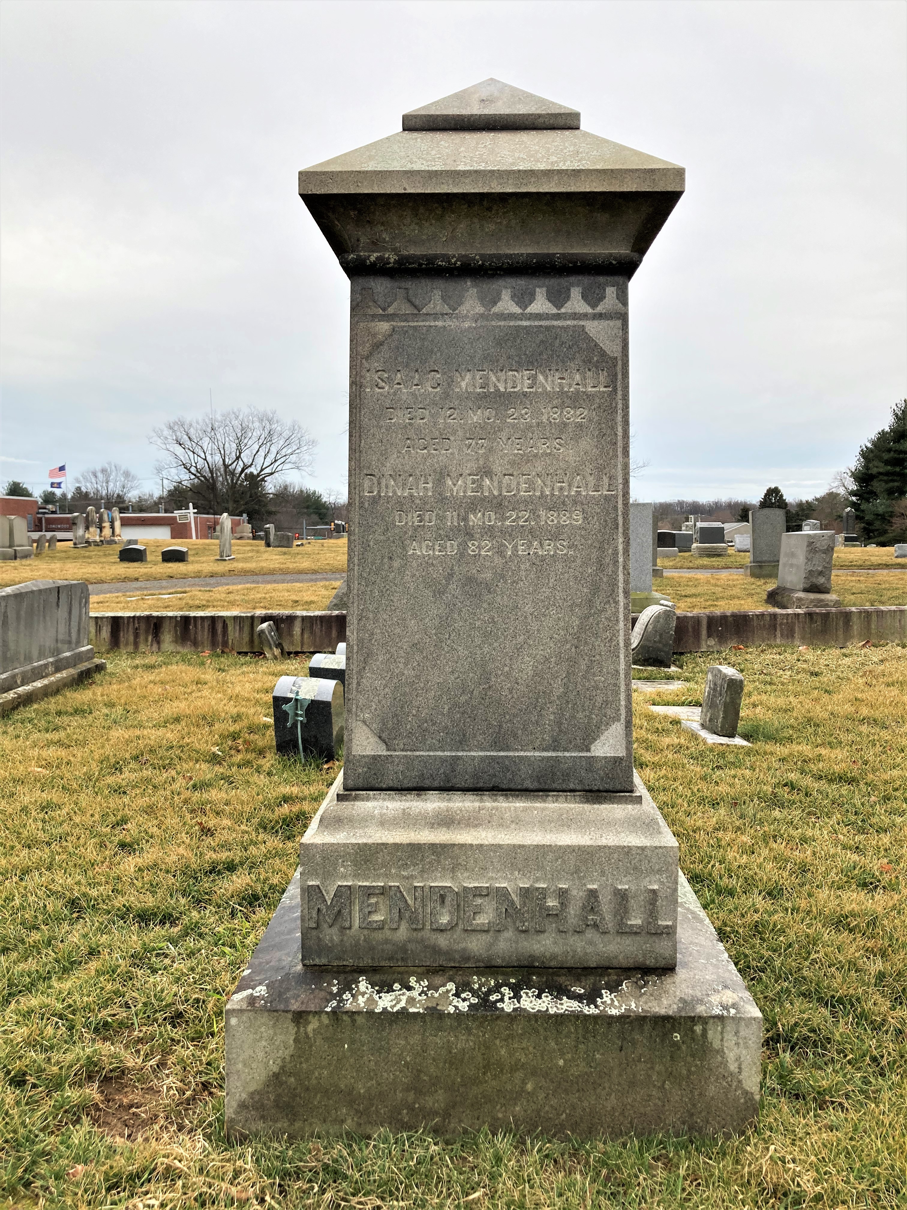 Headstone of Isaac Mendenhall