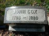 Headstone of John Cox