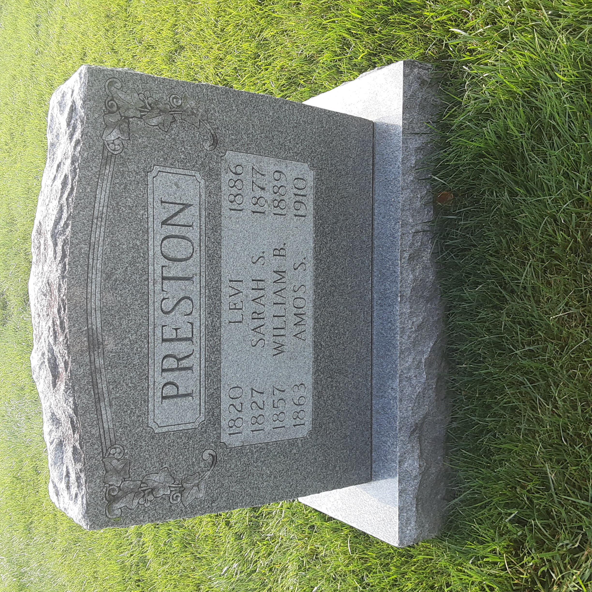 Headstone of Levi Preston