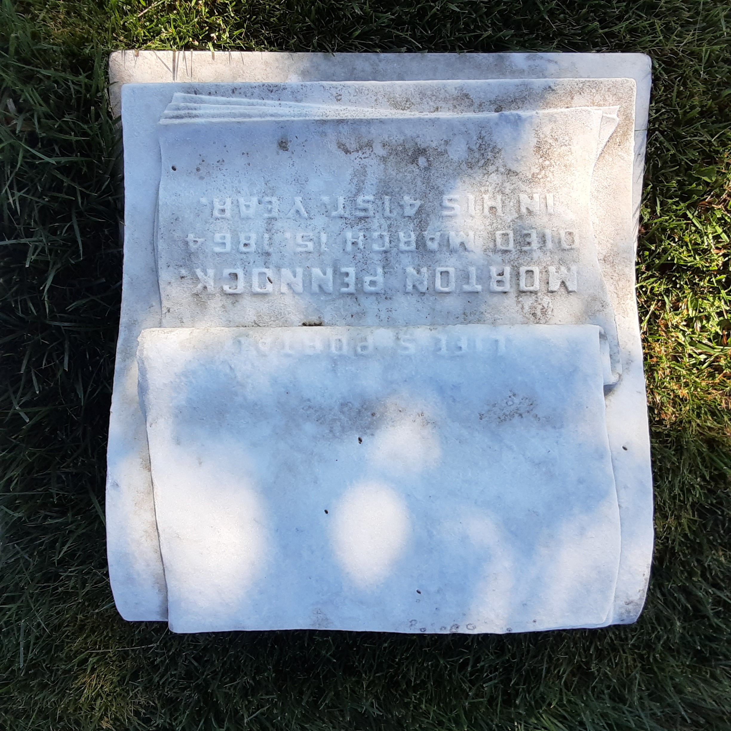 Headstone of Morton Pennock