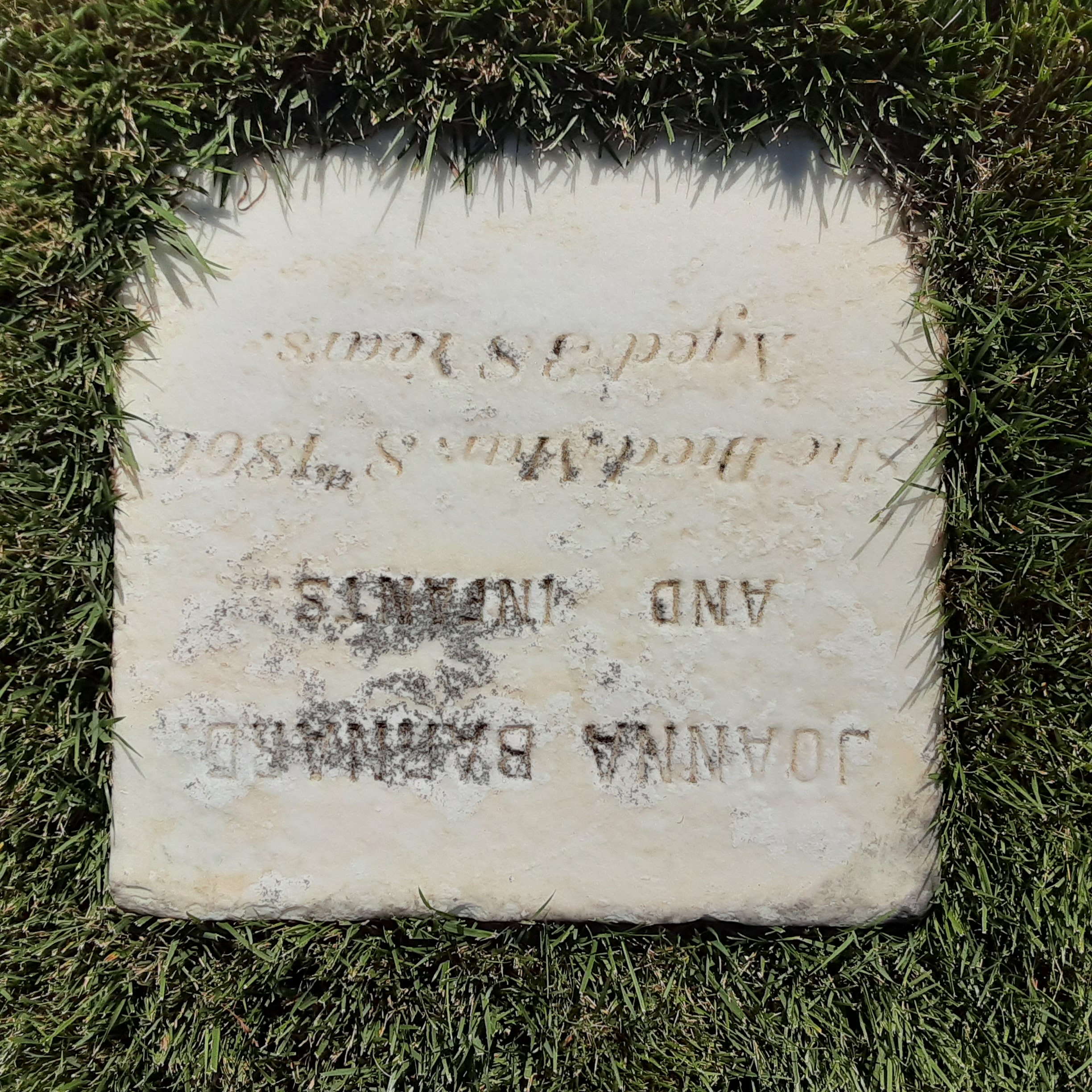 Headstone of Joanna Pennock Barnard